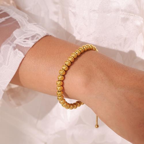 Stainless Steel Jewelry Bracelet, 304 Stainless Steel, gold color plated, Adjustable & for woman, Length:55 cm, Sold By PC