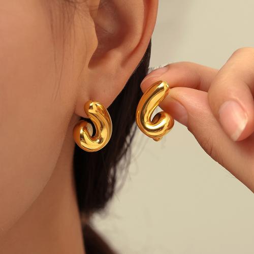 Boucle d'oreille de gaujon en acier inoxydable, Acier inoxydable 304, Placage, pour femme, plus de couleurs à choisir, Vendu par paire