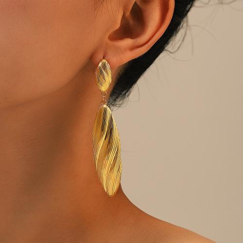 Boucle d'oreille goutte inox, Acier inoxydable 304, Placage, pour femme, plus de couleurs à choisir, Vendu par paire