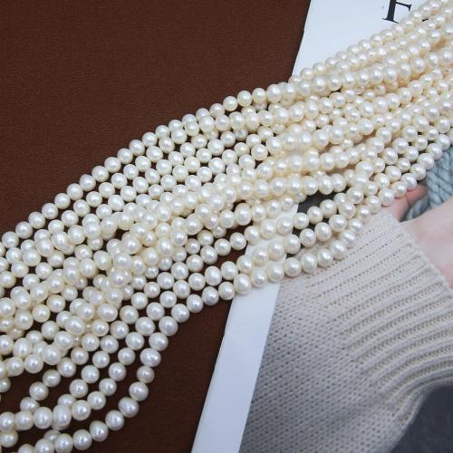 Natural Freshwater Pearl Loose Beads, Slightly Round, DIY, more colors for choice, about: 6-7mm, Sold Per Approx 38 cm Strand