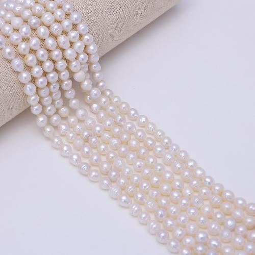 Cultured Potato Freshwater Pearl Beads, DIY, white, about:3.8-4.2mm, Sold Per Approx 35 cm Strand