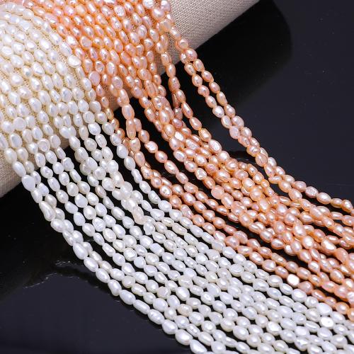 Cultured Rice Freshwater Pearl Beads, DIY, more colors for choice, about:3-4mm, Sold Per Approx 35 cm Strand