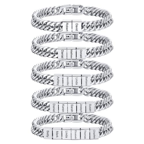 Stainless Steel Jewelry Bracelet, 304 Stainless Steel, plated, different size for choice & different styles for choice & for man, original color, Sold By PC