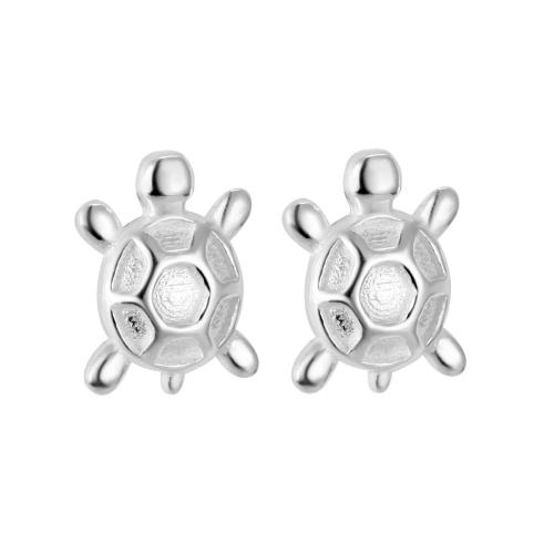 925 Sterling Silver Stud Earrings, for woman, silver color, 6.60x4.50mm, Sold By Pair