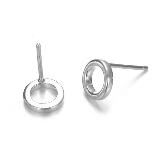 Stainless Steel Stud Earrings, 316L Stainless Steel, plated, for woman, more colors for choice, Sold By Pair