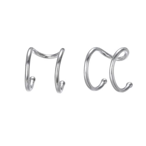 Fashion Earring Cuff and Wraps, 316L Stainless Steel, plated, for woman, more colors for choice, Sold By Pair