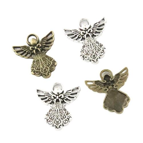 Tibetan Style Pendants, Angel, plated, DIY, more colors for choice, 23.30x26mm, 60PCs/Bag, Sold By Bag