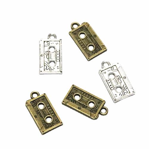 Pendentifs en alliage de zinc, cassette, Placage, DIY, plus de couleurs à choisir, 22.80x12mm, 60PC/sac, Vendu par sac