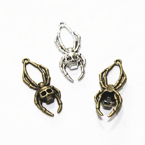 Tibetan Style Animal Pendants, Spider, plated, DIY, more colors for choice, 40x16mm, 60PCs/Bag, Sold By Bag