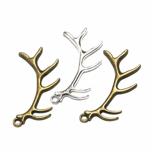 Tibetan Style Pendants, Antlers, plated, DIY, more colors for choice, 67x30mm, 20PCs/Bag, Sold By Bag