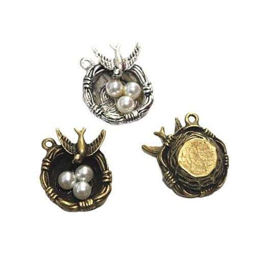 Tibetan Style Pendants, Bird Nest, plated, DIY, more colors for choice, 14.70x23.90x9.30mm, 20PCs/Bag, Sold By Bag