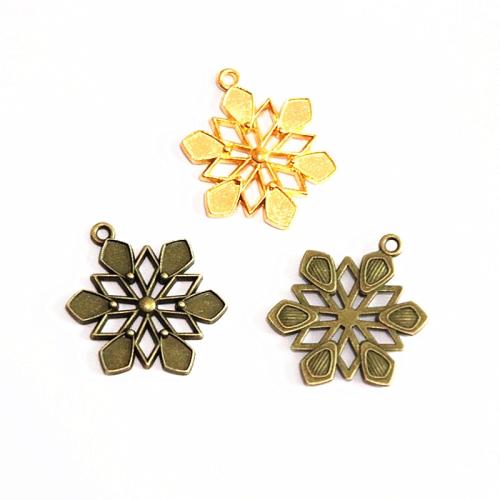 Tibetan Style Pendants, Snowflake, plated, DIY, more colors for choice, 29x22.90mm, 50PCs/Bag, Sold By Bag