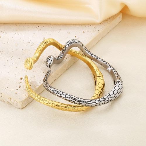 Stainless Steel Bangle, 304 Stainless Steel, Snake, Vacuum Ion Plating, for woman, more colors for choice, Sold By PC