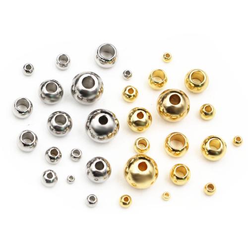 Stainless Steel Beads, Round, plated, different size for choice, more colors for choice, Sold By PC