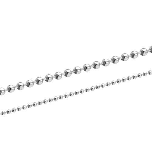 925 Sterling Silver Chains, Laser & DIY, silver color, 2.50mm, Sold By m