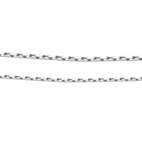 925 Sterling Silver Chains, DIY & different size for choice & box chain, silver color, Sold By m