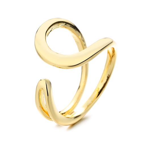 Brass Finger Ring, 18K gold plated, fashion jewelry & for woman, golden, Sold By PC