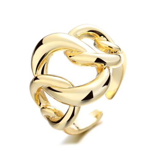 Brass Finger Ring, fashion jewelry & for woman & hollow, golden, Sold By PC