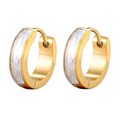 Titanium Steel  Earring, fashion jewelry & for woman & epoxy gel, Sold By Pair