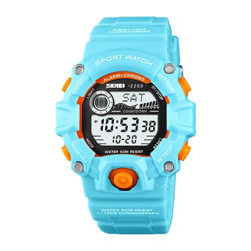 Niños de la manera del reloj, resina, con Plástico TPU, Resistente al agua de la vida & Chico & Joyería & movimiento chino & luminoso, más colores para la opción, longitud:aproximado 21.5 cm, Vendido por UD