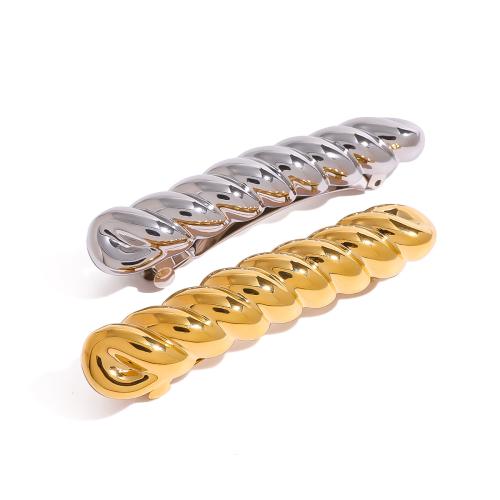 Hair Snap Clips, 304 Stainless Steel, fashion jewelry & for woman, more colors for choice, 90x17mm, Sold By PC