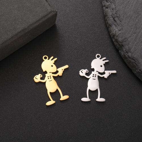 Stainless Steel Animal Pendants, 304 Stainless Steel, Ant shape, DIY, more colors for choice, 20x27mm, Sold By PC