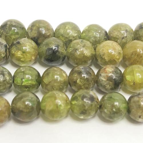 Gemstone Jewelry Beads, Peridot Stone, Round, polished, DIY & different size for choice, green, Sold Per Approx 38 cm Strand