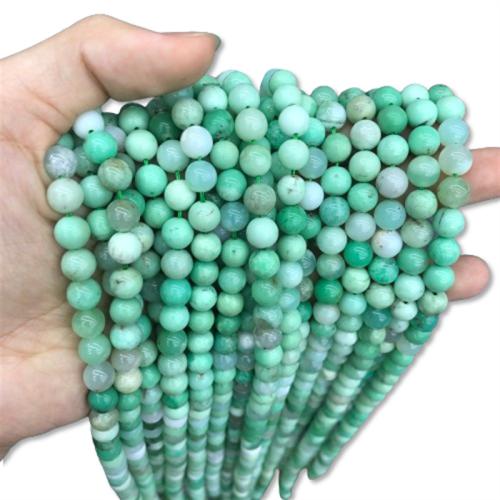 Natural Green Agate Beads, Round, polished, DIY & different size for choice, green, Sold Per Approx 38 cm Strand