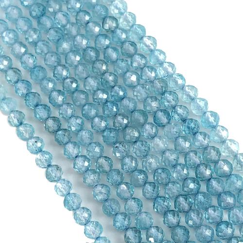 Gemstone Jewelry Beads, Topaze, DIY & different size for choice & faceted, blue, Sold Per Approx 38 cm Strand