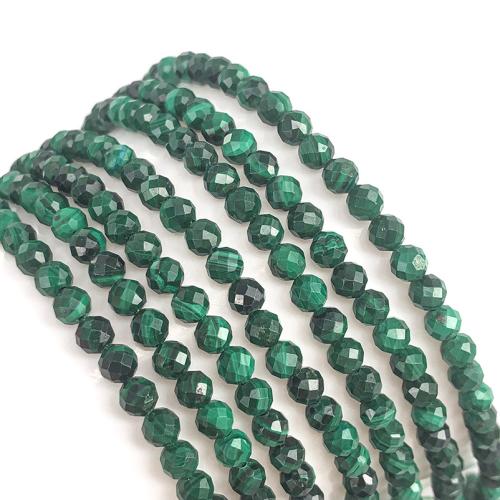 Natural Malachite Beads, DIY & different size for choice & faceted, green, Sold Per Approx 38 cm Strand