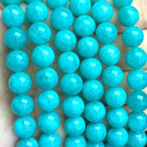 Natural Amazonite Beads, ​Amazonite​, Round, DIY, blue, 8.50mm, Approx 22PCs/Strand, Sold By Strand