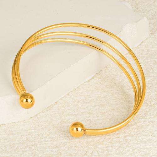 Stainless Steel Bangle, 304 Stainless Steel, plated, Adjustable & for woman, more colors for choice, Sold By PC