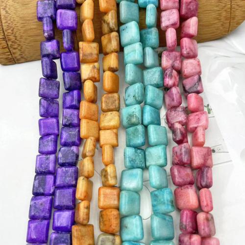 Gemstone Jewelry Beads, Quartz, Square, DIY, more colors for choice, 10mm, 36PCs/Strand, Sold By Strand