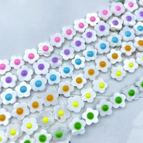 Natural Freshwater Shell Beads, Flower, DIY, more colors for choice, 10mm, 38PCs/Strand, Sold By Strand