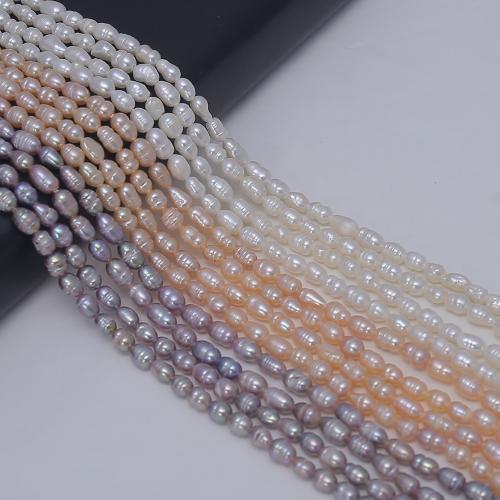 Cultured Rice Freshwater Pearl Beads, DIY, more colors for choice, about:4-5mm, Sold Per Approx 38 cm Strand