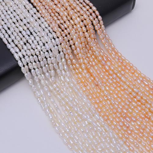 Cultured Rice Freshwater Pearl Beads, DIY, more colors for choice, about:3-4mm, Sold Per 35 cm Strand