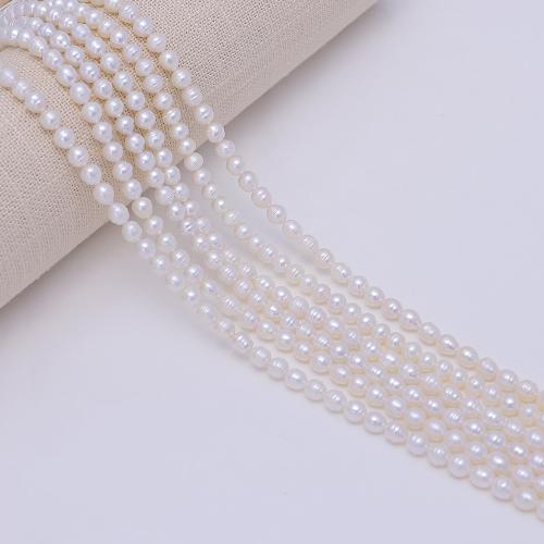 Cultured Potato Freshwater Pearl Beads, DIY, white, about:3-3.5mm, Sold Per Approx 38 cm Strand