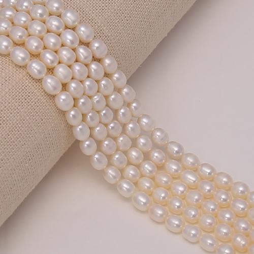 Cultured Rice Freshwater Pearl Beads, DIY, white, about:8-9mm, Sold Per Approx 38 cm Strand