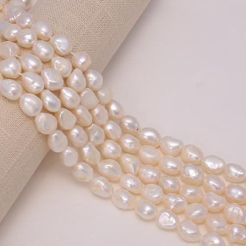 Cultured Potato Freshwater Pearl Beads, DIY, white, about:7-8mm, Sold Per Approx 38 cm Strand