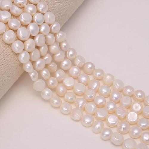 Keshi Cultured Freshwater Pearl Beads, DIY, white, about:6-7mm, Sold Per Approx 36 cm Strand