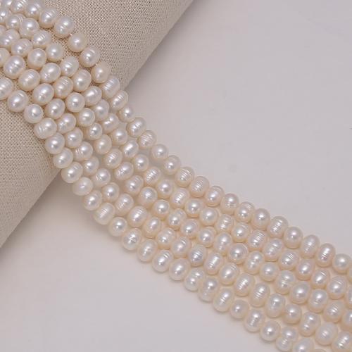 Cultured Rice Freshwater Pearl Beads, DIY, white, about:6-7mm, Sold Per Approx 34 cm Strand