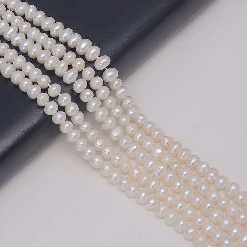 Cultured Potato Freshwater Pearl Beads, DIY, white, about:6-7mm, Sold Per 36 cm Strand