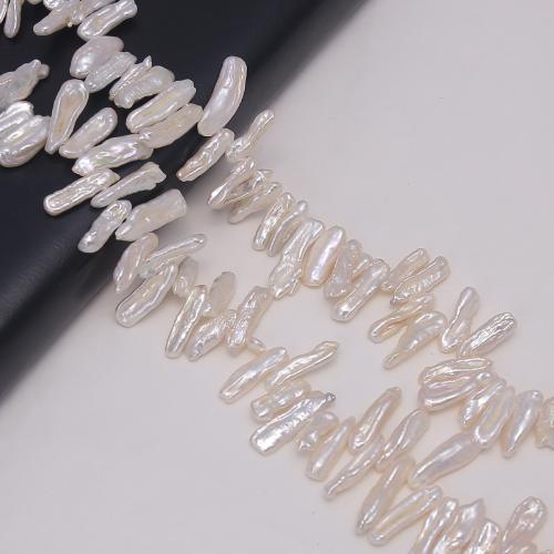 Cultured Biwa Freshwater Pearl Beads, DIY, white, 19mm, Sold Per Approx 38 cm Strand