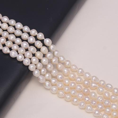 Cultured Potato Freshwater Pearl Beads, DIY, white, about:5-6mm, Sold Per 35 cm Strand