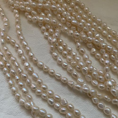 Keshi Cultured Freshwater Pearl Beads, DIY, white, about:7-7.5mm, Sold Per Approx 40 cm Strand