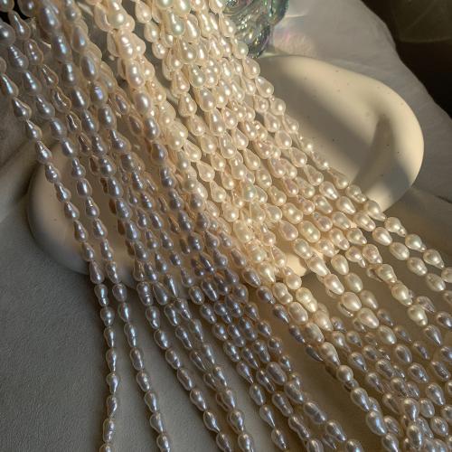 Natural Freshwater Pearl Loose Beads, Teardrop, DIY, about:5-5.5mm, Sold Per Approx 38 cm Strand