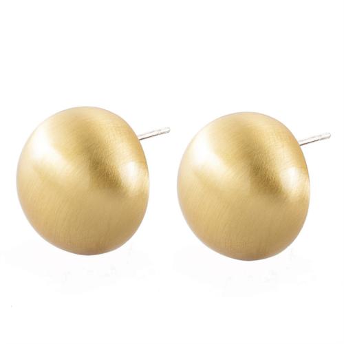 Brass Stud Earring, plated, for woman, more colors for choice, 17mm, Sold By Pair