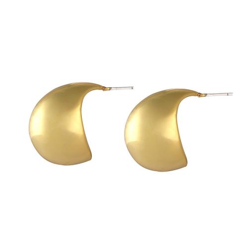 Brass Stud Earring, plated, for woman, more colors for choice, 30mm, Sold By Pair