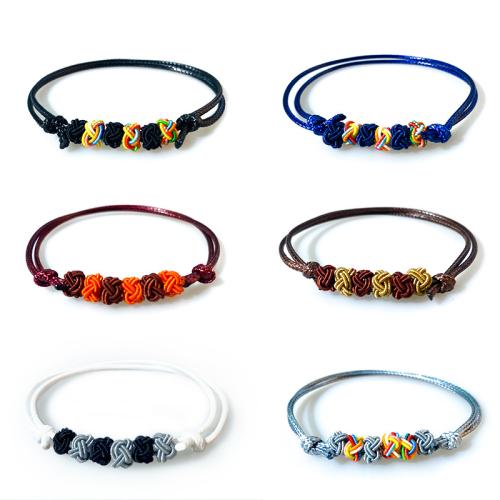 Moda crear pulseras de cordón de cera, Estilo bohemio & unisexo, más colores para la opción, longitud:aproximado 16 cm, Vendido por UD