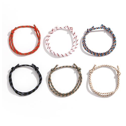 Chain Woven Bracelets, Polyester, Bohemian style & Unisex, more colors for choice, Sold By PC